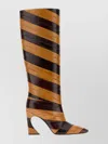 Fendi Boot Anguilla Lucida Bicolor Boots Multicolor In Brown