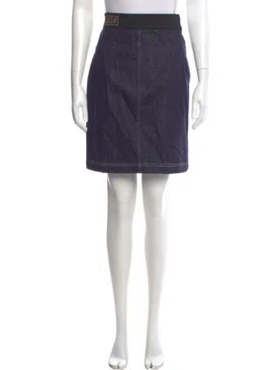 Pre-owned Fendi Knee-length Skirt In Blue