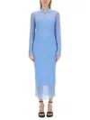 Fendi Women Knit Dress In Azure