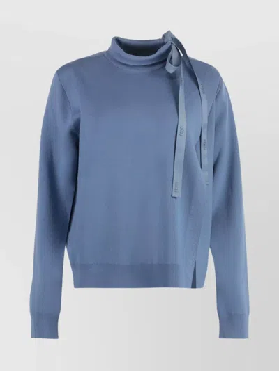 FENDI KNIT WOOL PULLOVER BOW DETAIL
