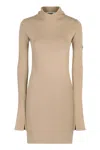 Fendi Hooded Mini Dress In Neutral