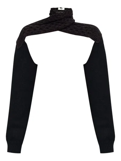Fendi Knitted High-neck Jumper In Black
