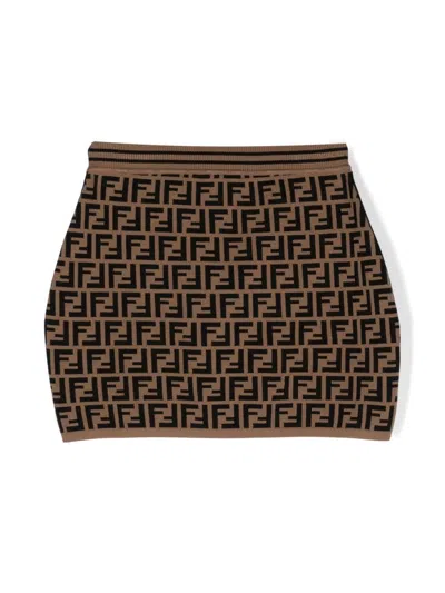 Fendi Knitted Junior Skirt In Multi