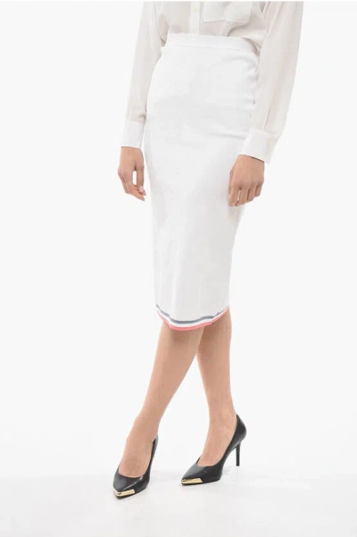 Fendi Knitted Mirros Fluid Jacquard Longuette In White