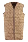 Fendi Ff Teddy Maxi Vest In Nude