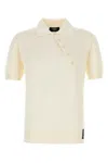 Fendi Ribbed Collar Polo Shirt With Short Sleeves