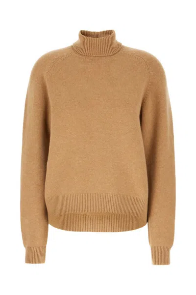 Fendi Cashmere Turtleneck Pullover In Beige