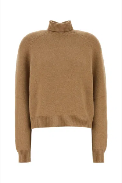 Fendi Logo-embroidered Sweater In Brown