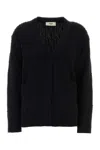 Fendi Women Oversized V-neck Cardigan In Black