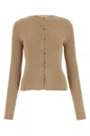 Fendi Biscuit Cotton Blend Cardigan In Brown