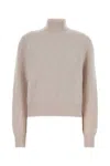 Fendi Powder Pink Stretch Wool Blend Sweater In Gray