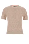 Fendi Embroidered Wool Blend Sweater In Animal Print