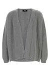 Fendi Long Sleeves Cashmere Blend Cardigan In Grey
