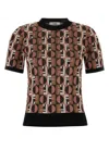 Fendi Three-dimensional Jacquard Sweater With Geometric Pattern In Multi