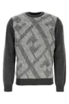 Fendi Embroidered Wool Blend Sweater In Printed