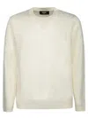 Fendi Ff Inlaid Sweater In White