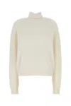 Fendi Maglione In Misto Cashmere Bianco Donna In Neutral