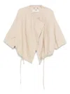 Fendi Ff-jacquard Drawstring Jacket In Neutral