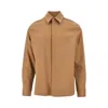 Fendi L Gabardine Shirt In Brown