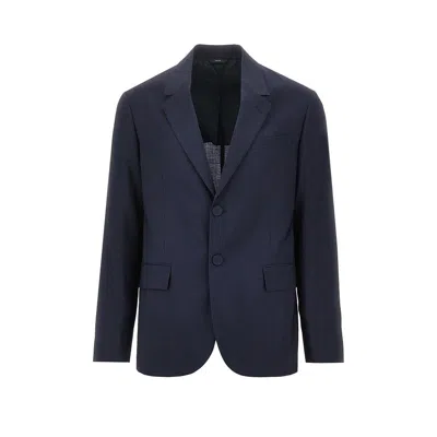 Fendi L Jacket With Leather Strap In Blue