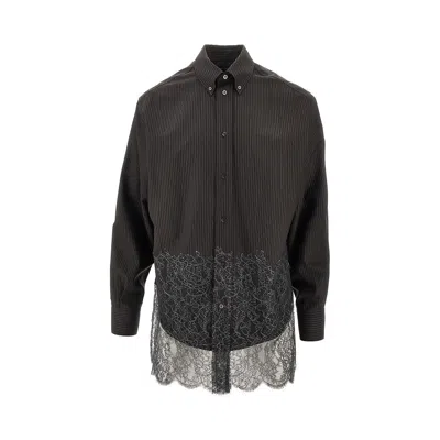 FENDI L SHIRT WITH LACE INSERT