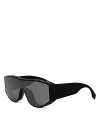 Fendi Lab Mask Sunglasses In Black/gray Solid