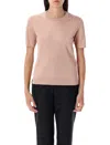 Fendi Lace Ff Knit T-shirt In Pink