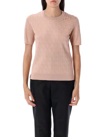 Fendi Lace Ff Knit T-shirt