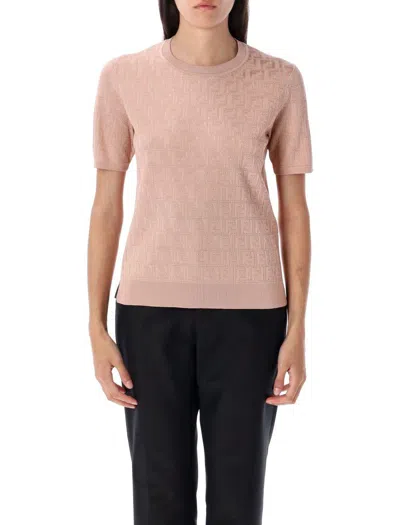 Fendi Lace Ff Knit T-shirt