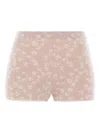 Fendi Floral Mini Shorts In Neutrals