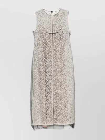 FENDI LACE OVERLAY MIDI DRESS