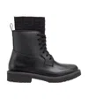 Fendi Lace-up Biker Boots In Black