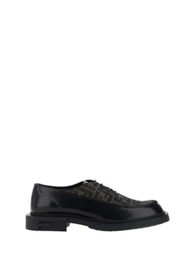 Pre-owned Fendi Lace-up Shoes In Black