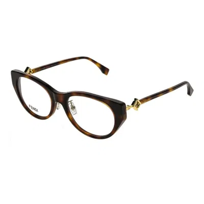 Fendi Ladies Black Cat Eye Eyeglass Frames Fe50099f 053 In Gray