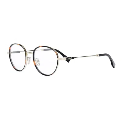 Fendi Ladies Black Round Eyeglass Frames Fe50052u 032