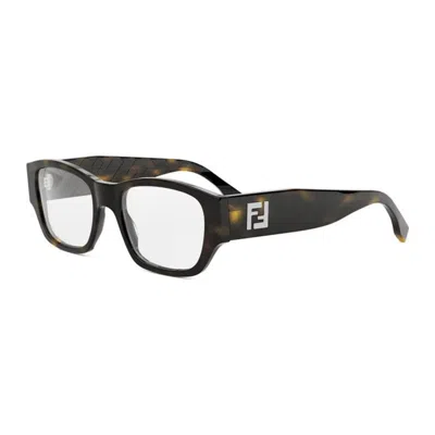 Fendi Ladies Black Square Eyeglass Frames Fe50123i 052
