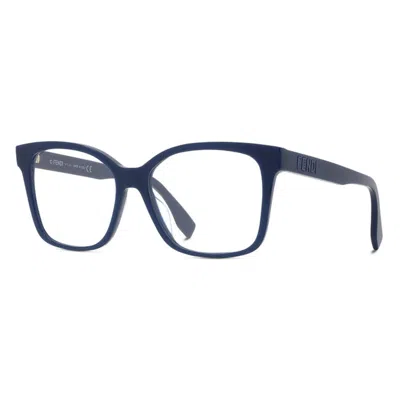 Fendi Ladies Blue Square Eyeglass Frames Fe50016i 090