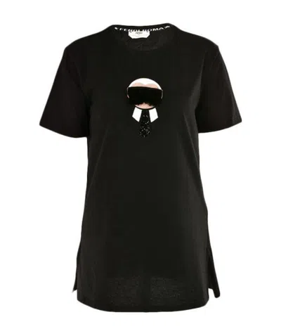 Fendi Lafayette Series Round Collar T-shirt In Black