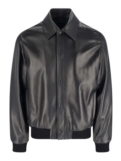 Fendi Lambskin Jacket In Black