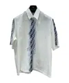 Fendi Lapel Short-sleeved Shirt In Gray