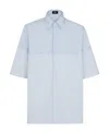 Fendi Lapel Short-sleeved Shirt In White