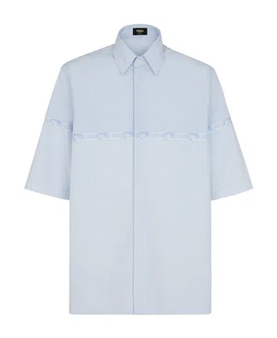 Fendi Lapel Short-sleeved Shirt In White