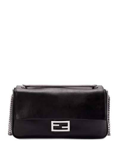 Fendi Women Baguette Large Leather Shoulder Bag In Multicolor