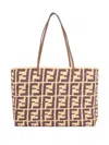 Fendi Large Crochet Tote Bag In Blue