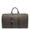Fendi Men Large Duffle Ff Ff Fabric Travel Bag In Brown