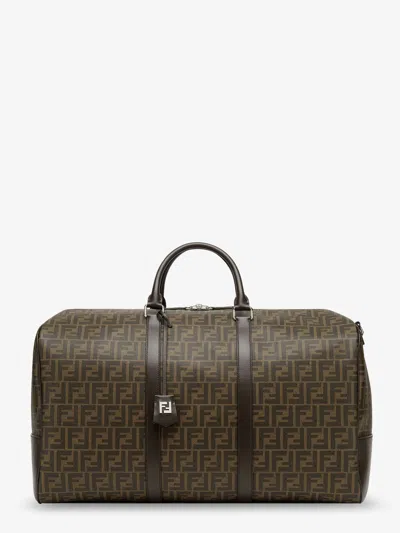 FENDI LARGE DUFFLE FF FF FABRIC TRAVEL BAG