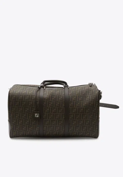 Fendi Large Ff Motif Duffel Bag In Brown