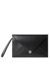 Fendi Large Ff Squared Flat Pouch In Black