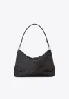 Fendi Large Lui Ff Nylon Shoulder Bag In Black