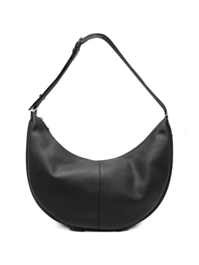 Fendi Large Melon Leather Shoulder Bag In Black